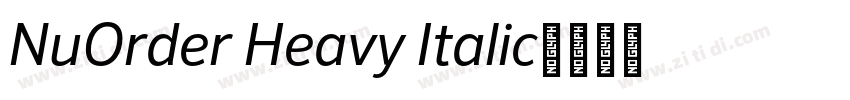 NuOrder Heavy Italic字体转换